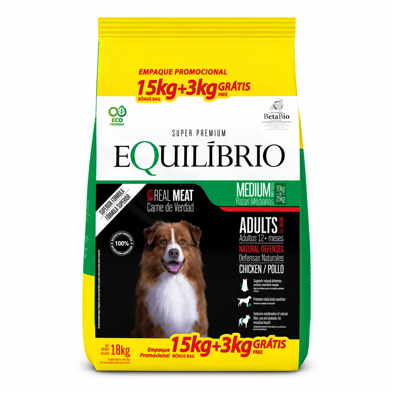 Equilibrio perro adulto raza mediana 15+3kg 15+3kg